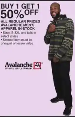 Dunham's Sports Avalanche men's apparel offer