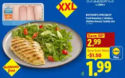 Lidl Butcher's Specialty fresh boneless / skinless chicken breast offer