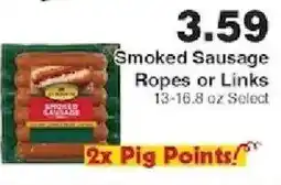 Piggly Wiggly Smoked Sausage Ropes or Links offer
