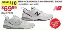 Dunham's Sports New Balance men's or women's 606 training shoes offer