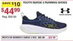 Dunham's Sports Under Armour youth surge 5 running shoes offer