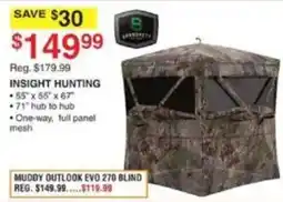 Dunham's Sports Insight Hunting Muddy Outlook Evo 270 Blind offer