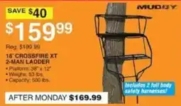 Dunham's Sports Mud Bay 18' Crossfire Xt 2-Man Ladder offer