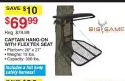 Dunham's Sports Big Game Captain Hang-On With Flex Tek Seat offer