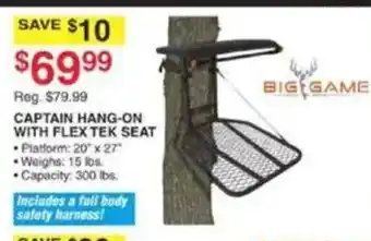Dunham's Sports Big Game Captain Hang-On With Flex Tek Seat offer