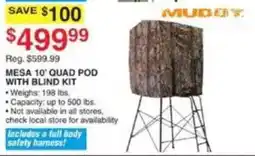 Dunham's Sports Mesa 10' quad pod with blind kit offer