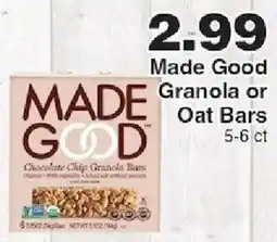 Piggly Wiggly Made Good Granola or Oat Bars offer