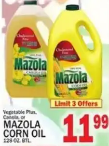 Ctown Vegetable Plus, Canola, or Mazola Corn Oil offer