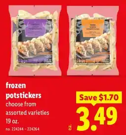 Lidl Frozen potstickers offer