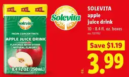 Lidl Solevita apple juice drink offer
