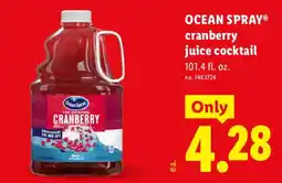 Lidl Ocean Spray cranberry juice cocktail offer