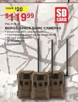 Dunham's Sports Merge 3-pack game cameras offer