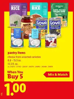 Lidl Pantry Items offer