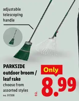 Lidl Parkside outdoor broom / leaf rake offer