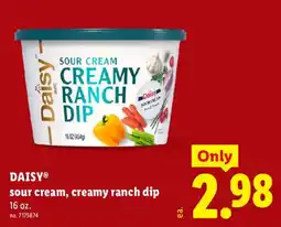 Lidl Daisy sour cream, creamy ranch dip offer