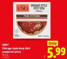 Lidl Uno chicago style deep dish pepperoni pizza offer