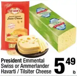 Super King Markets President emmental swiss or ammerlander havarti / tilsiter cheese offer