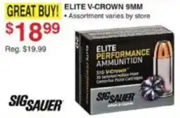 Dunham's Sports Sig Sauer elite v-crown 9mm ammunition offer