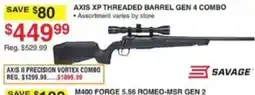 Dunham's Sports Savage Axis Xp Threaded Barrel Gen 4 Combo offer