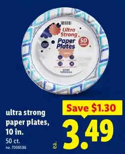 Lidl Ultra strong paper plates offer