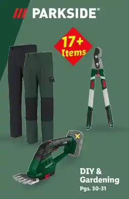 Lidl Parkside diy & gardening offer