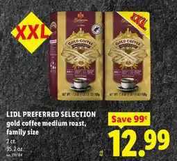 Lidl Lidl preferred selection gold coffee medium roast offer