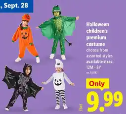 Lidl Halloween children's premium costume offer