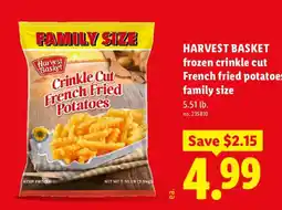 Lidl Harvest basket crinkle cut french fried potatoes offer