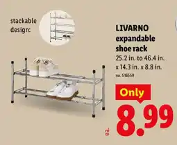 Lidl Livarno expandable shoe rack offer