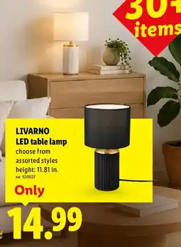 Lidl Livarno LED table lamp offer