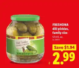 Lidl Freshona dill pickles offer