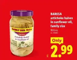 Lidl Baresa artichoke halves in sunflower oil offer