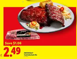 Lidl Smithfield fresh baby back ribs offer