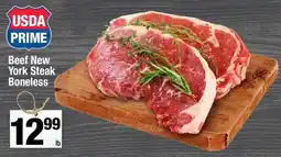 Super King Markets Usda prime beef new york steak boneless offer