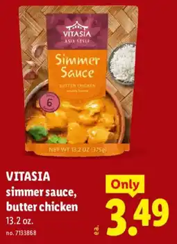 Lidl Vitasia simmer sauce, butter chicken offer