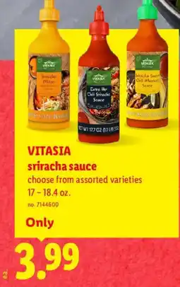 Lidl Vitasia sriracha sauce offer