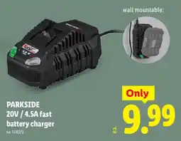 Lidl Parkside 20v / 4.5a fast battery charger offer