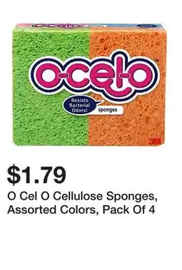 Office Depot O Cel O Cellulose Sponges, Assorted Colors, Pack Of 4 offer