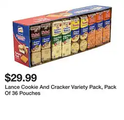 Office Depot Lance Cookie And Cracker Variety Pack, Pack Of 36 Pouches offer