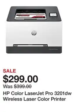 Office Depot HP Color LaserJet Pro 3201dw Wireless Laser Color Printer offer