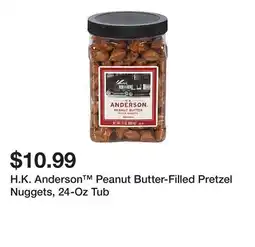 Office Depot H.K. Anderson Peanut Butter-Filled Pretzel Nuggets, 24-Oz Tub offer