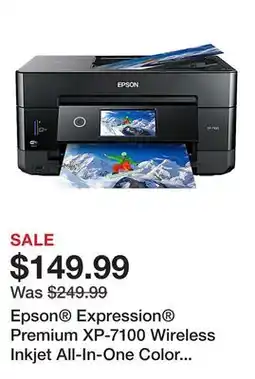 Office Depot Epson Expression Premium XP-7100 Wireless Inkjet All-In-One Color Printer offer