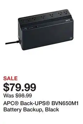 Office Depot APC Back-UPS BVN650M1 Battery Backup, Black offer