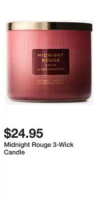 Bath & Body Works Midnight Rouge 3-Wick Candle offer
