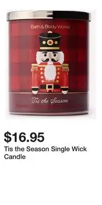 Bath & Body Works Tis the Season Single Wick Candle offer