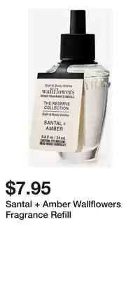 Bath & Body Works Santal + Amber Wallflowers Fragrance Refill offer