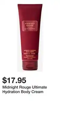 Bath & Body Works Midnight Rouge Ultimate Hydration Body Cream offer