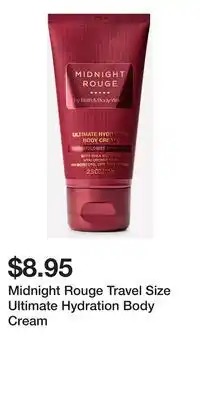 Bath & Body Works Midnight Rouge Travel Size Ultimate Hydration Body Cream offer