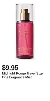 Bath & Body Works Midnight Rouge Travel Size Fine Fragrance Mist offer