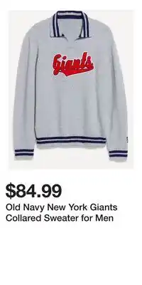 Old Navy Old Navy New York Giants Collared Sweater for Men offer